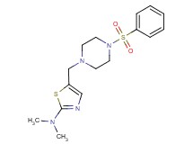 N,N-dimethyl-5-{[4-(phenylsulfonyl)-1-piperazinyl]methyl}-1,3-thiazol-2-amine