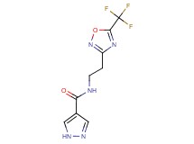 N-{2-[5-(trifluoromethyl)-1,2,4-oxadiazol-3-yl]ethyl}-1H-pyrazole-4-carboxamide