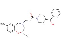 {1-[3-(2,7-dimethyl-2,3-dihydro-1,4-benzoxazepin-4(5H)-yl)propanoyl]-4-piperidinyl}(phenyl)methanol