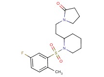 1-(2-{1-[(5-fluoro-2-methylphenyl)sulfonyl]-2-piperidinyl}ethyl)-2-pyrrolidinone