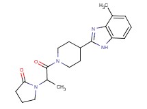1-{1-methyl-2-[4-(4-methyl-1H-benzimidazol-2-yl)-1-piperidinyl]-2-oxoethyl}-2-pyrrolidinone