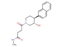 4-[(3S*,4S*)-3-hydroxy-4-(2-naphthyl)piperidin-1-yl]-N-methyl-4-oxobutanamide