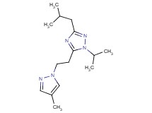 3-isobutyl-1-isopropyl-5-[2-(4-methyl-1H-pyrazol-1-yl)ethyl]-1H-1,2,4-triazole