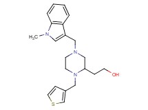2-[4-[(1-methyl-1H-indol-3-yl)methyl]-1-(3-thienylmethyl)-2-piperazinyl]ethanol