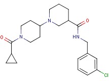 N-(3-chlorobenzyl)-1'-(cyclopropylcarbonyl)-1,4'-bipiperidine-3-carboxamide