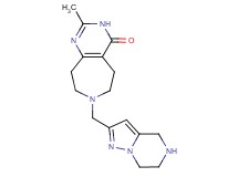 2-methyl-7-(4,5,6,7-tetrahydropyrazolo[1,5-a]pyrazin-2-ylmethyl)-3,5,6,7,8,9-hexahydro-4H-pyrimido[4,5-d]azepin-4-one dihydrochloride
