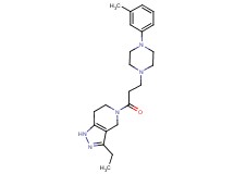 3-ethyl-5-{3-[4-(3-methylphenyl)-1-piperazinyl]propanoyl}-4,5,6,7-tetrahydro-1H-pyrazolo[4,3-c]pyridine