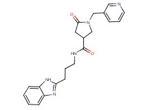 N-[3-(1H-benzimidazol-2-yl)propyl]-5-oxo-1-(3-pyridinylmethyl)-3-pyrrolidinecarboxamide
