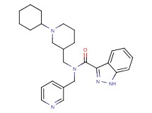 N-[(1-cyclohexyl-3-piperidinyl)methyl]-N-(3-pyridinylmethyl)-1H-indazole-3-carboxamide