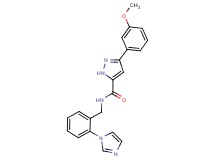 N-[2-(1H-imidazol-1-yl)benzyl]-3-(3-methoxyphenyl)-1H-pyrazole-5-carboxamide