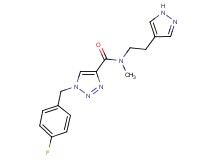 1-(4-fluorobenzyl)-N-methyl-N-[2-(1H-pyrazol-4-yl)ethyl]-1H-1,2,3-triazole-4-carboxamide
