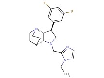 (2R*,3S*,6R*)-3-(3,5-difluorophenyl)-5-[(1-ethyl-1H-imidazol-2-yl)methyl]-1,5-diazatricyclo[5.2.2.0~2,6~]undecane