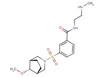 3-{[(8-syn)-8-methoxy-3-azabicyclo[3.2.1]oct-3-yl]sulfonyl}-N-[2-(methylamino)ethyl]benzamide