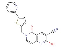 2-hydroxy-5-oxo-6-{[5-(2-pyridinyl)-2-thienyl]methyl}-5,6-dihydro-1,6-naphthyridine-3-carbonitrile