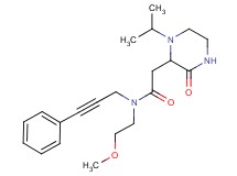 2-(1-isopropyl-3-oxopiperazin-2-yl)-N-(2-methoxyethyl)-N-(3-phenylprop-2-yn-1-yl)acetamide