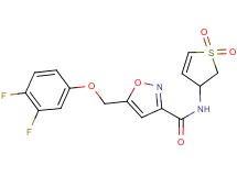 5-[(3,4-difluorophenoxy)methyl]-N-(1,1-dioxido-2,3-dihydro-3-thienyl)isoxazole-3-carboxamide