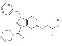 methyl 3-[1-benzyl-3-(4-morpholinylcarbonyl)-1,4,6,7-tetrahydro-5H-pyrazolo[4,3-c]pyridin-5-yl]propanoate