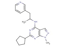 6-cyclopentyl-1-methyl-N-[1-methyl-2-(3-pyridinyl)ethyl]-1H-pyrazolo[3,4-d]pyrimidin-4-amine
