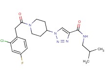 1-{1-[(2-chloro-4-fluorophenyl)acetyl]-4-piperidinyl}-N-isobutyl-1H-1,2,3-triazole-4-carboxamide