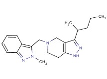 3-(1-methylbutyl)-5-[(2-methyl-2H-indazol-3-yl)methyl]-4,5,6,7-tetrahydro-1H-pyrazolo[4,3-c]pyridine