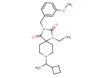 8-(1-cyclobutylethyl)-1-ethyl-3-(3-methoxybenzyl)-1,3,8-triazaspiro[4.5]decane-2,4-dione
