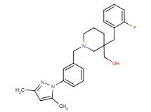 [1-[3-(3,5-dimethyl-1H-pyrazol-1-yl)benzyl]-3-(2-fluorobenzyl)-3-piperidinyl]methanol