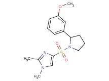 4-{[2-(3-methoxyphenyl)-1-pyrrolidinyl]sulfonyl}-1,2-dimethyl-1H-imidazole