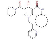 N-cyclooctyl-4-oxo-5-(1-piperidinylcarbonyl)-1-[2-(2-pyridinyl)ethyl]-1,4-dihydro-3-pyridinecarboxamide