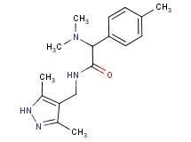 2-(dimethylamino)-N-[(3,5-dimethyl-1H-pyrazol-4-yl)methyl]-2-(4-methylphenyl)acetamide