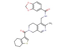 N-{[3-methyl-7-(4,5,6,7-tetrahydro-1-benzothien-3-ylcarbonyl)-5,6,7,8-tetrahydro-2,7-naphthyridin-4-yl]methyl}-1,3-benzodioxole-5-carboxamide