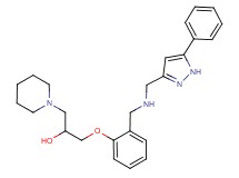1-[2-({[(5-phenyl-1H-pyrazol-3-yl)methyl]amino}methyl)phenoxy]-3-(1-piperidinyl)-2-propanol