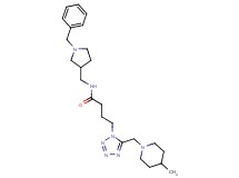N-[(1-benzyl-3-pyrrolidinyl)methyl]-4-{5-[(4-methyl-1-piperidinyl)methyl]-1H-tetrazol-1-yl}butanamide