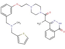 4-(1-methyl-2-{4-[2-(3-{[methyl(2-thienylmethyl)amino]methyl}phenoxy)ethyl]-1-piperazinyl}-2-oxoethyl)-1(2H)-phthalazinone