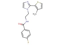 4-fluoro-N-{2-[2-(3-methyl-2-thienyl)-1H-imidazol-1-yl]ethyl}benzamide