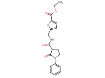 ethyl 5-({[(2-oxo-1-phenyl-3-pyrrolidinyl)carbonyl]amino}methyl)-2-furoate