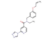 N-[3-(allyloxy)benzyl]-N-ethyl-2-(4H-1,2,4-triazol-4-yl)isonicotinamide