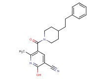 2-hydroxy-6-methyl-5-{[4-(2-phenylethyl)-1-piperidinyl]carbonyl}nicotinonitrile