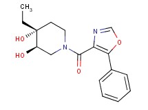 (3R*,4R*)-4-ethyl-1-[(5-phenyl-1,3-oxazol-4-yl)carbonyl]piperidine-3,4-diol