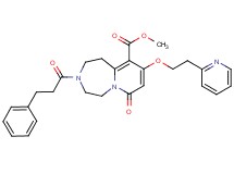 methyl 7-oxo-3-(3-phenylpropanoyl)-9-[2-(2-pyridinyl)ethoxy]-1,2,3,4,5,7-hexahydropyrido[1,2-d][1,4]diazepine-10-carboxylate