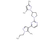 2-[3-(3,5-dimethyl-1H-pyrazol-1-yl)-1-pyrrolidinyl]-4-(5-methyl-1-propyl-1H-pyrazol-4-yl)pyrimidine