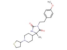 3-[2-(4-methoxyphenyl)ethyl]-5-methyl-5-[1-(tetrahydro-3-thienyl)-4-piperidinyl]-2,4-imidazolidinedione