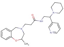 3-(2-methyl-2,3-dihydro-1,4-benzoxazepin-4(5H)-yl)-N-[2-(1-piperidinyl)-2-(3-pyridinyl)ethyl]propanamide