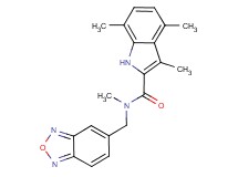 N-(2,1,3-benzoxadiazol-5-ylmethyl)-N,3,4,7-tetramethyl-1H-indole-2-carboxamide