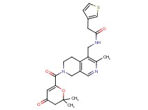 N-({7-[(2,2-dimethyl-4-oxo-3,4-dihydro-2H-pyran-6-yl)carbonyl]-3-methyl-5,6,7,8-tetrahydro-2,7-naphthyridin-4-yl}methyl)-2-(3-thienyl)acetamide