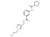 3-[(cyclopentylcarbonyl)amino]-N-[(1-propyl-1H-pyrazol-4-yl)methyl]benzamide