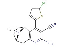 (5R*,8S*)-2-amino-4-(5-chloro-2-thienyl)-10-methyl-6,7,8,9-tetrahydro-5H-5,8-epiminocyclohepta[b]pyridine-3-carbonitrile