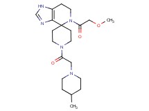 5-(methoxyacetyl)-1'-[(4-methylpiperidin-1-yl)acetyl]-1,5,6,7-tetrahydrospiro[imidazo[4,5-c]pyridine-4,4'-piperidine]
