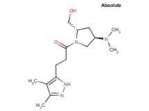 {(2S,4R)-4-(dimethylamino)-1-[3-(3,4-dimethyl-1H-pyrazol-5-yl)propanoyl]pyrrolidin-2-yl}methanol