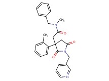 N-benzyl-N-methyl-2-[3-(2-methylphenyl)-2,5-dioxo-1-(3-pyridinylmethyl)-3-pyrrolidinyl]acetamide
