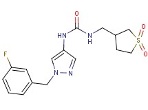 N-[(1,1-dioxidotetrahydro-3-thienyl)methyl]-N'-[1-(3-fluorobenzyl)-1H-pyrazol-4-yl]urea